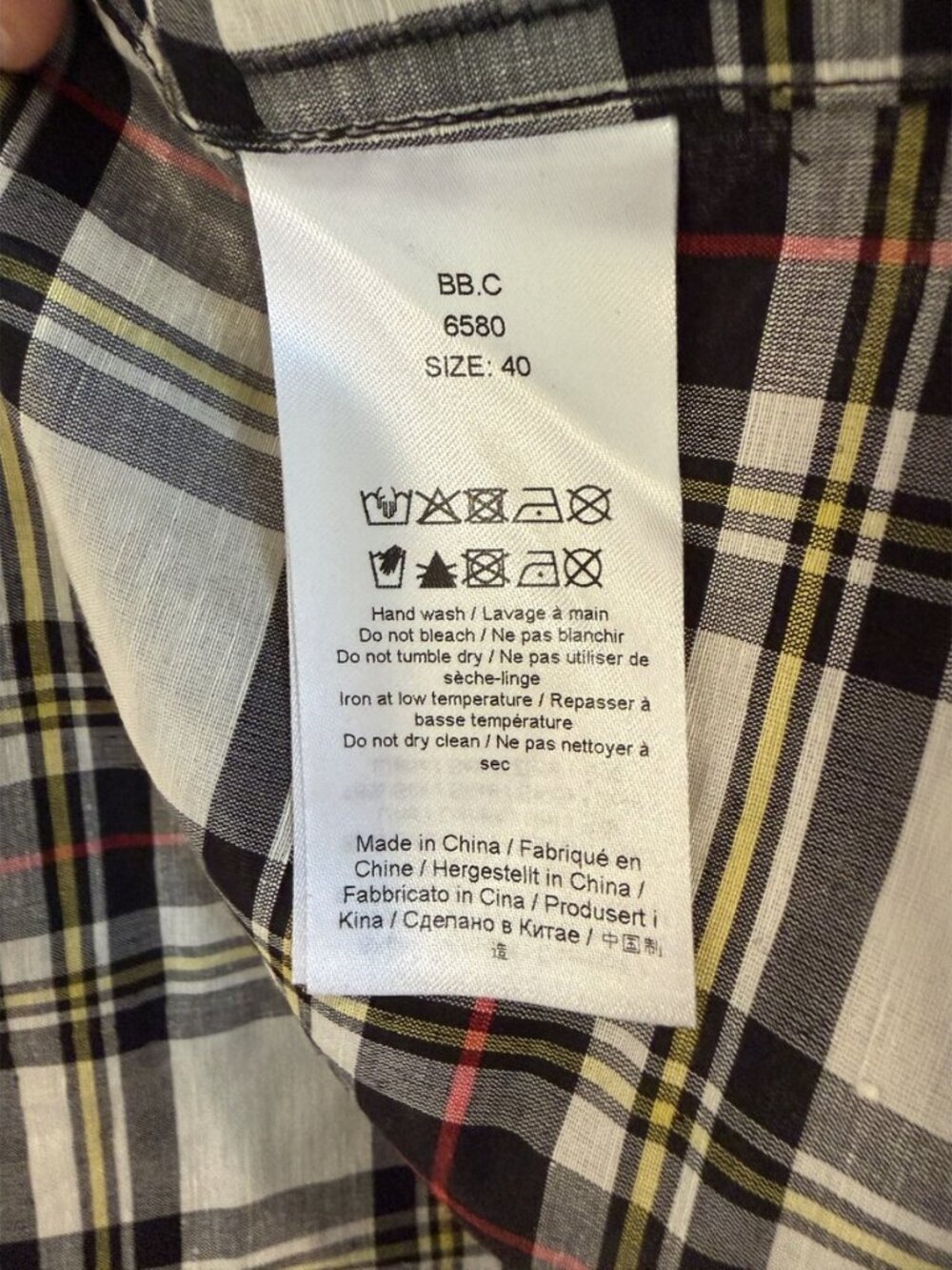 GANNI Black White Plaid Seersucker Tie Front Babydoll Dress 40 - Picture 3 of 6